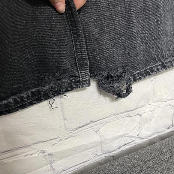 Agolde Black Mid Rise Straight Leg Lana Jean Size 26 - Picture 7 of 9